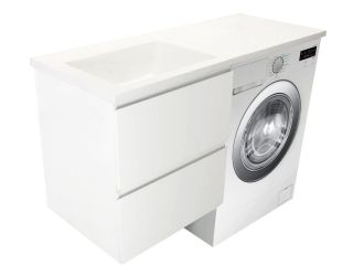 Подвесная  тумба с раковиной Эстет Dallas Luxe ФР-00009671 Л 105см два ящика белый